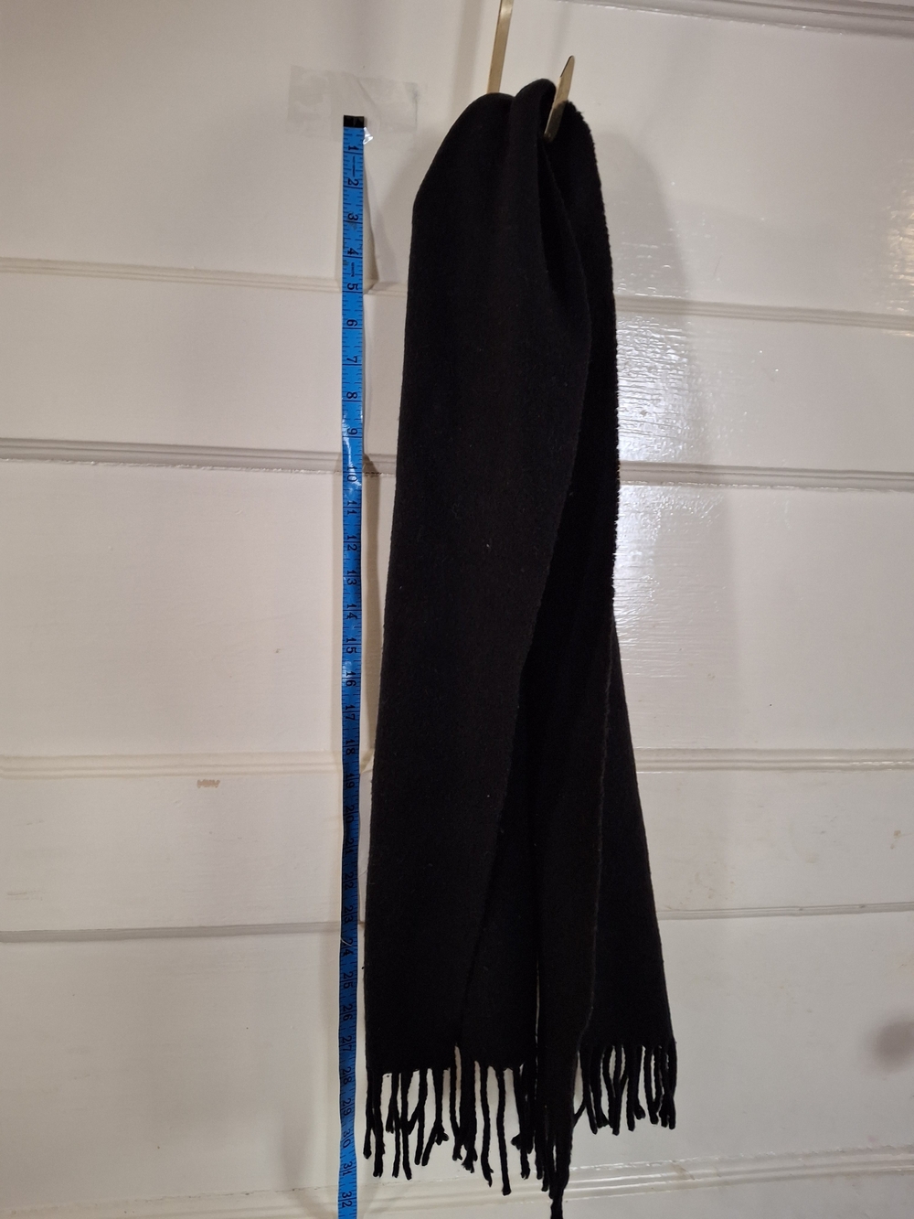 Classic Black Soft Woven Fringe Scarf Wrap Winter Neck Scarf